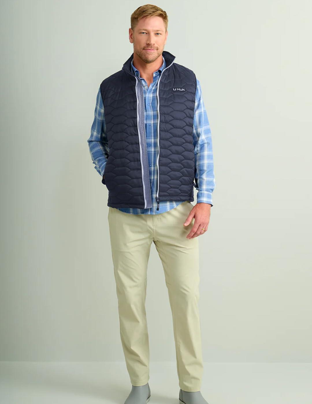 imageHUK Mens Scale DWR Insulated Performance Fishing VestNaval Academy