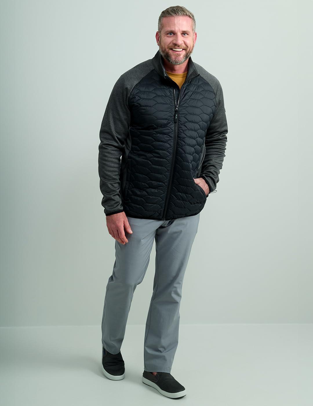 imageHUK Mens Scale Hybrid DWR Performance Fishing JacketBlack