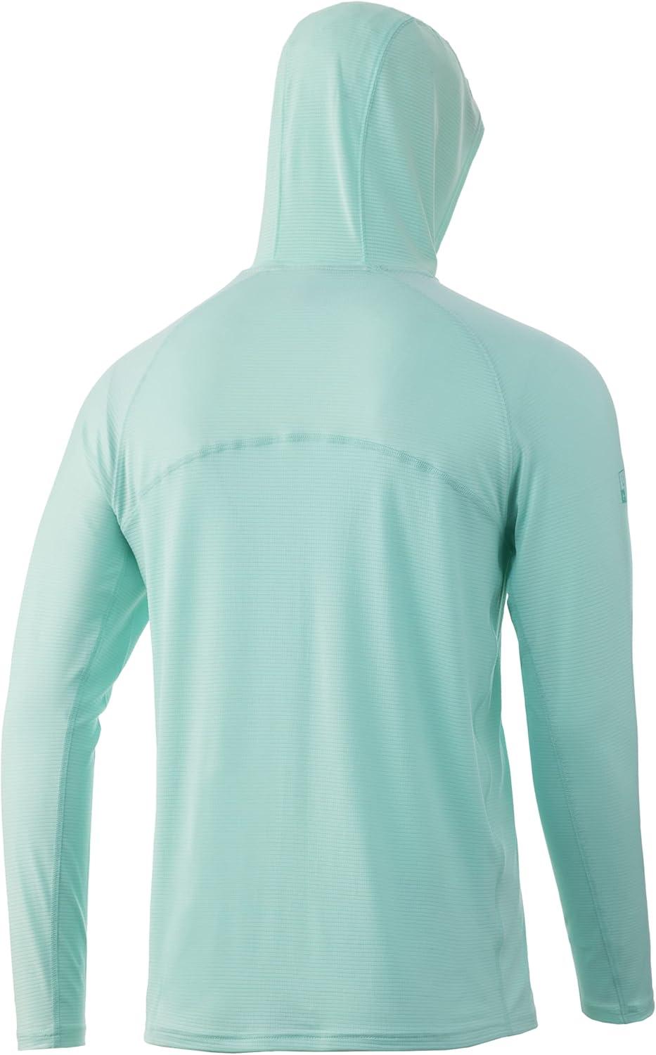 imageHUK Mens Standard A1A Hoodie QuickDry Performance Hooded Shirt 30 UPFBeach Glass