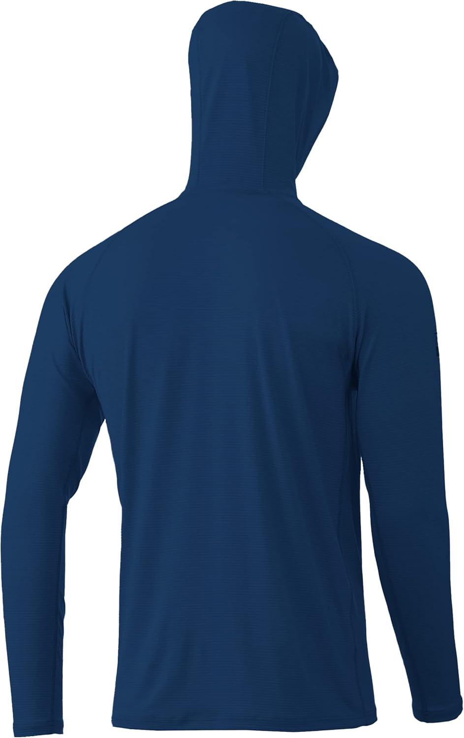 imageHUK Mens Standard A1A Hoodie QuickDry Performance Hooded Shirt 30 UPFSet Sail