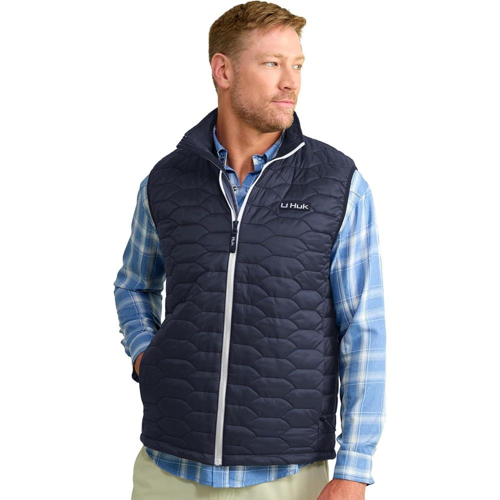 imageHUK Mens Scale DWR Insulated Performance Fishing VestNaval Academy