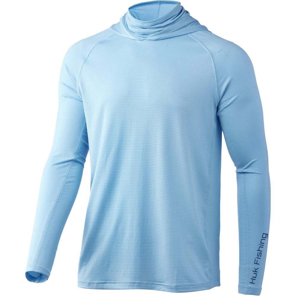 imageHUK Mens Standard A1A Hoodie QuickDry Performance Hooded Shirt 30 UPFBaltic Sea