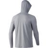 imageHUK Mens Standard A1A Hoodie QuickDry Performance Hooded Shirt 30 UPFOvercast Grey