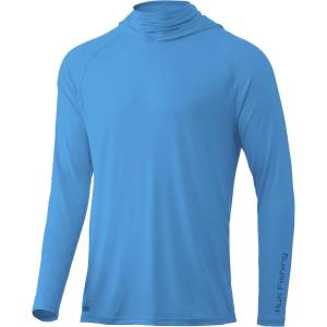 imageHUK Mens Standard A1A Hoodie QuickDry Performance Hooded Shirt 30 UPFAzure Blue