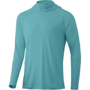 imageHUK Mens Standard A1A Hoodie QuickDry Performance Hooded Shirt 30 UPFMarine Blue