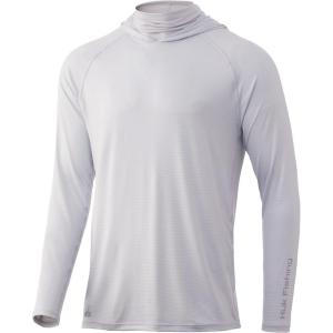 imageHUK Mens Standard A1A Hoodie QuickDry Performance Hooded Shirt 30 UPFOyster