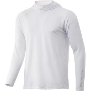 imageHUK Mens Standard A1A Hoodie QuickDry Performance Hooded Shirt 30 UPFWhite