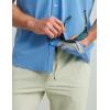 imageHUK Back Draft Solid Short Sleeve Button Vented Fishing Shirt for MenMarolina Blue