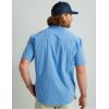 imageHUK Back Draft Solid Short Sleeve Button Vented Fishing Shirt for MenMarolina Blue