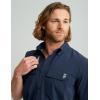 imageHUK Back Draft Solid Short Sleeve Button Vented Fishing Shirt for MenNaval Academy