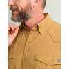 imageHUK Mens Creekbed Solid Short Sleeve Button Fishing ShirtSand Piper