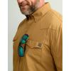 imageHUK Mens Creekbed Solid Short Sleeve Button Fishing ShirtSand Piper