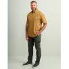imageHUK Mens Creekbed Solid Short Sleeve Button Fishing ShirtSand Piper