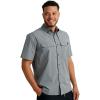 imageHUK Back Draft Solid Short Sleeve Button Vented Fishing Shirt for MenNight Owl