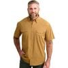 imageHUK Mens Creekbed Solid Short Sleeve Button Fishing ShirtSand Piper