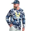 imageHUK Mens KC Scott Patterned Pursuit Shirt Performance Fishing Shirt Marolina Blue 3XLargeMarolina Blue