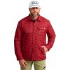 imageHUK Mens Scale Shacket DWR Insulated Performance Fishing Shirt JacketScarlet Blaze
