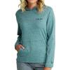 imageHUK Womens Coldfront Pullover Performance Fishing HoodieStorm Blue Heather