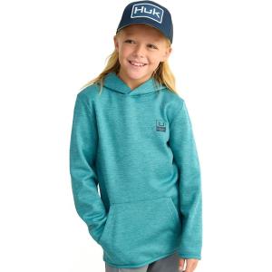 imageHUK Boys Coldfront Performance Fishing Hoodie for KidsStorm Blue Heather