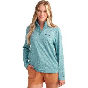 imageHUK Coldfront 14 Zip Performance Fishing Jacket for WomenStorm Blue Heather