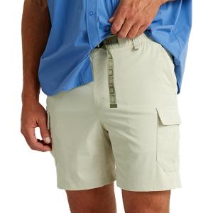imageHUK Mens Creekbed 7quot Performance Fishing Cargo ShortsKhaki