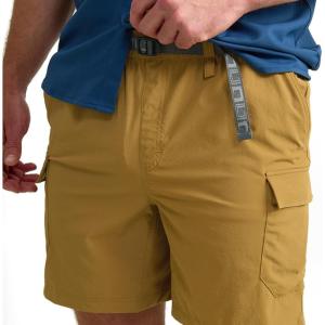 imageHUK Mens Creekbed 7quot Performance Fishing Cargo ShortsSand Piper