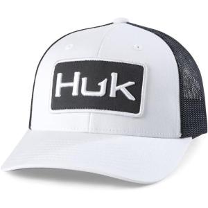 imageHUK Unisex Kids Trucker AntiGlare Snapback Fishing HatHuk Logo  Heather Grey