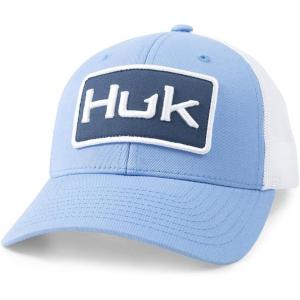 imageHUK Unisex Kids Trucker AntiGlare Snapback Fishing HatHuk Logo  Marolina Blue