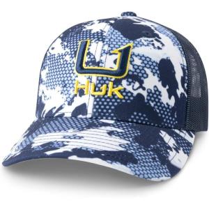 imageHUK Unisex Kids Trucker AntiGlare Snapback Fishing HatKc  Marolina Blue