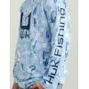 imageHUK Boys KC Scott Patterned Hoodie Performance Hooded Fishing ShirtApex Vert  Ice Water
