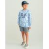 imageHUK Boys KC Scott Patterned Hoodie Performance Hooded Fishing ShirtApex Vert  Ice Water