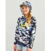 imageHUK Boys KC Scott Patterned Hoodie Performance Hooded Fishing ShirtKc  Marolina Blue