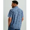 imageHUK Mens Kona Pattern Short Sleeve Fishing Button Down ShirtAmericookin  Quiet Harbor