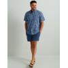 imageHUK Mens Kona Pattern Short Sleeve Fishing Button Down ShirtAmericookin  Quiet Harbor