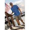 imageHUK Mens Kona Pattern Short Sleeve Fishing Button Down ShirtAmericookin  Quiet Harbor