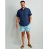 imageHUK Mens Kona Pattern Short Sleeve Fishing Button Down ShirtCross Dye Stripe  Sargasso Sea