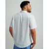 imageHUK Mens Kona Pattern Short Sleeve Fishing Button Down ShirtCross Dye Stripe  White
