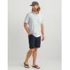 imageHUK Mens Kona Pattern Short Sleeve Fishing Button Down ShirtFog Green