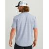 imageHUK Mens Kona Pattern Short Sleeve Fishing Button Down ShirtHarbor Mist 30