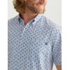 imageHUK Mens Kona Pattern Short Sleeve Fishing Button Down ShirtHarbor Mist 30