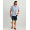 imageHUK Mens Kona Pattern Short Sleeve Fishing Button Down ShirtHarbor Mist 30