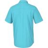 imageHUK Mens Kona Pattern Short Sleeve Fishing Button Down ShirtHuk Scatter  Ipanema