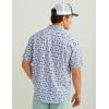 imageHUK Mens Kona Pattern Short Sleeve Fishing Button Down ShirtNaval Academy