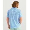 imageHUK Mens Kona Pattern Short Sleeve Fishing Button Down ShirtOcean Blue