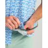 imageHUK Mens Kona Pattern Short Sleeve Fishing Button Down ShirtOcean Blue