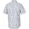 imageHUK Mens Kona Pattern Short Sleeve Fishing Button Down ShirtOff Shore Etch  Harbor Mist