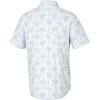 imageHUK Mens Kona Pattern Short Sleeve Fishing Button Down ShirtPalm Wash  White
