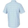 imageHUK Mens Kona Pattern Short Sleeve Fishing Button Down ShirtPolka Fish  Crystal Blue