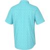 imageHUK Mens Kona Pattern Short Sleeve Fishing Button Down ShirtShrimp Boil  Island Paradise