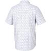 imageHUK Mens Kona Pattern Short Sleeve Fishing Button Down ShirtShrimp Boil  White